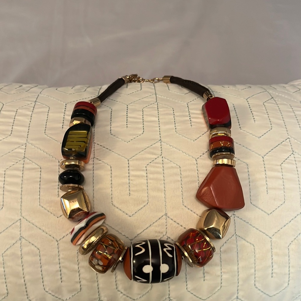 African print necklace